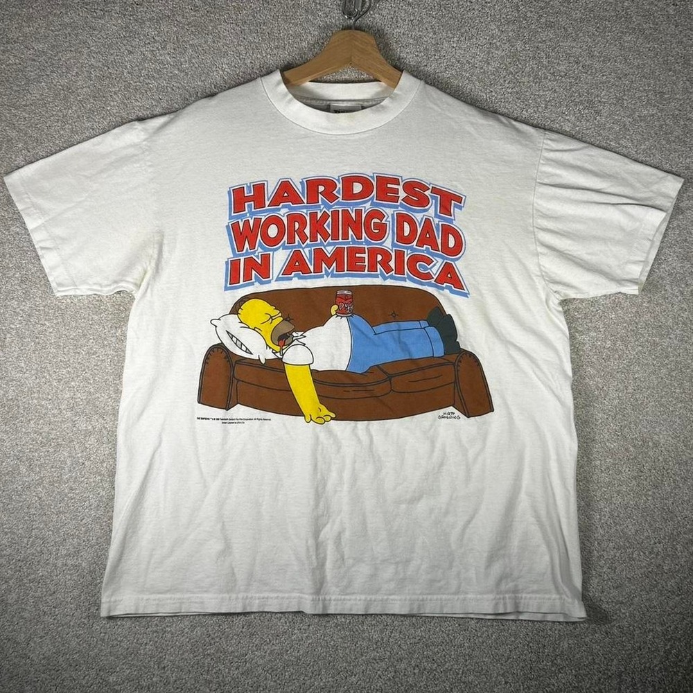 Vintage 1998 The Simpsons Homer Simpson single stitch t-shirt Size L
